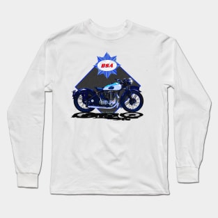 Legendary_BSA_Blue_Star_Motorcycle_ Long Sleeve T-Shirt